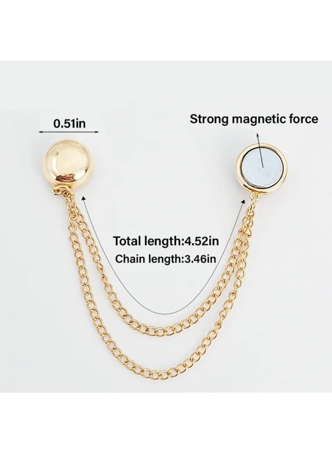 Bukela 8-Pack Multi-Function Magnetic Clothing Clips, Powerful Hijab Magnets with Chain, Pinless Brooch for T-Shirt Shortening, Cardigan, Cuff, and Hem, Strong and Versatile Fashion Clips - Image 2