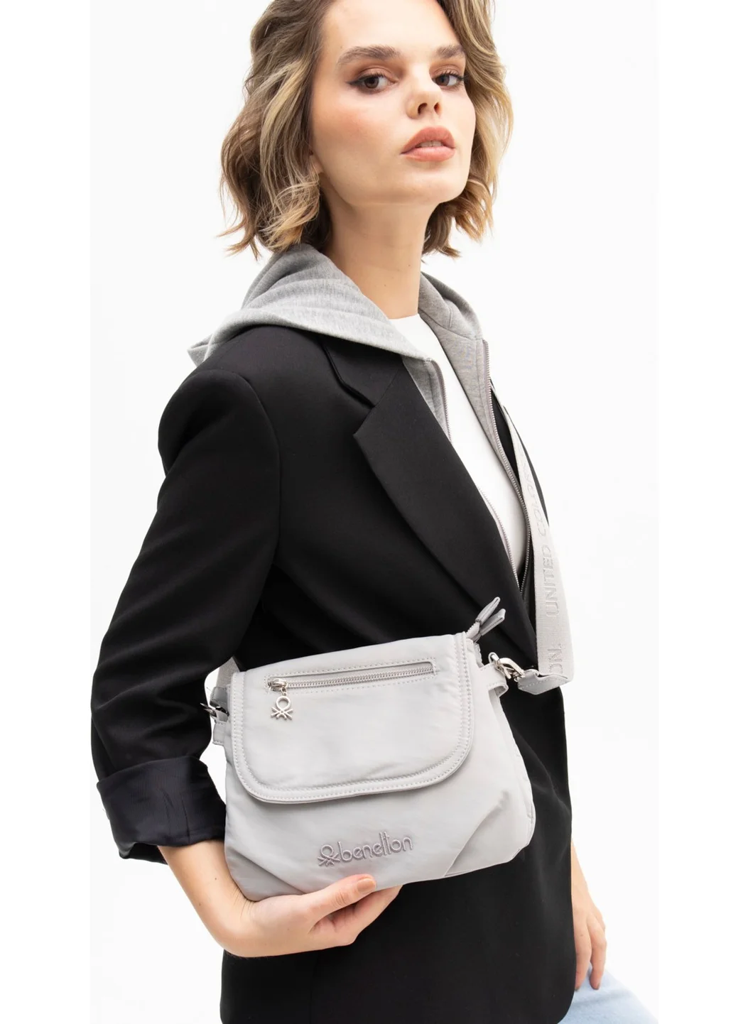 UNITED COLORS OF BENETTON Benetton Women's Crossbody Bag Gray BNT1254