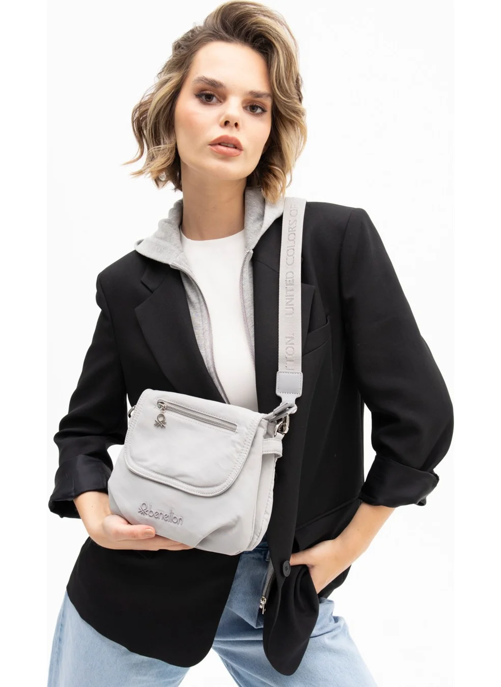 UNITED COLORS OF BENETTON Benetton Women's Crossbody Bag Gray BNT1254