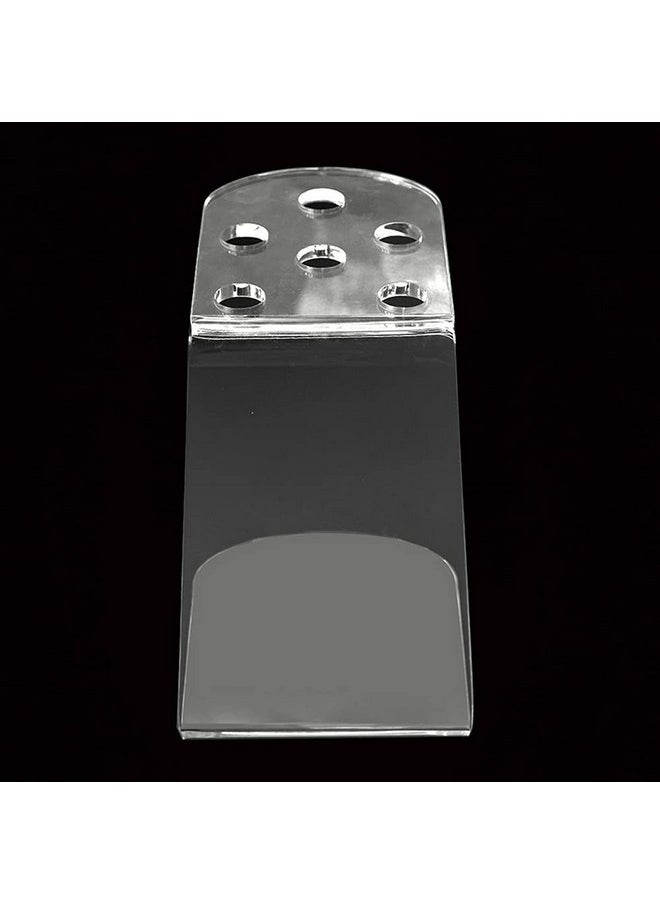 esowemsn esowemsn 6 Holes Clear Acrylic Scissors Holder Rack Salon Shear Holder Hairdresser Scissor Combs Clips Desktop Organizer Accessories for Barber Shop Office Home  - Image 2