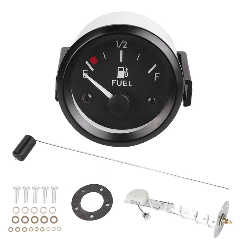Electric Fuel Gauge Car Fuel Level Gauge - Sturdy Durable Lighted Oil Meter Gauge with Installing Accessories for Automobile - Image 1