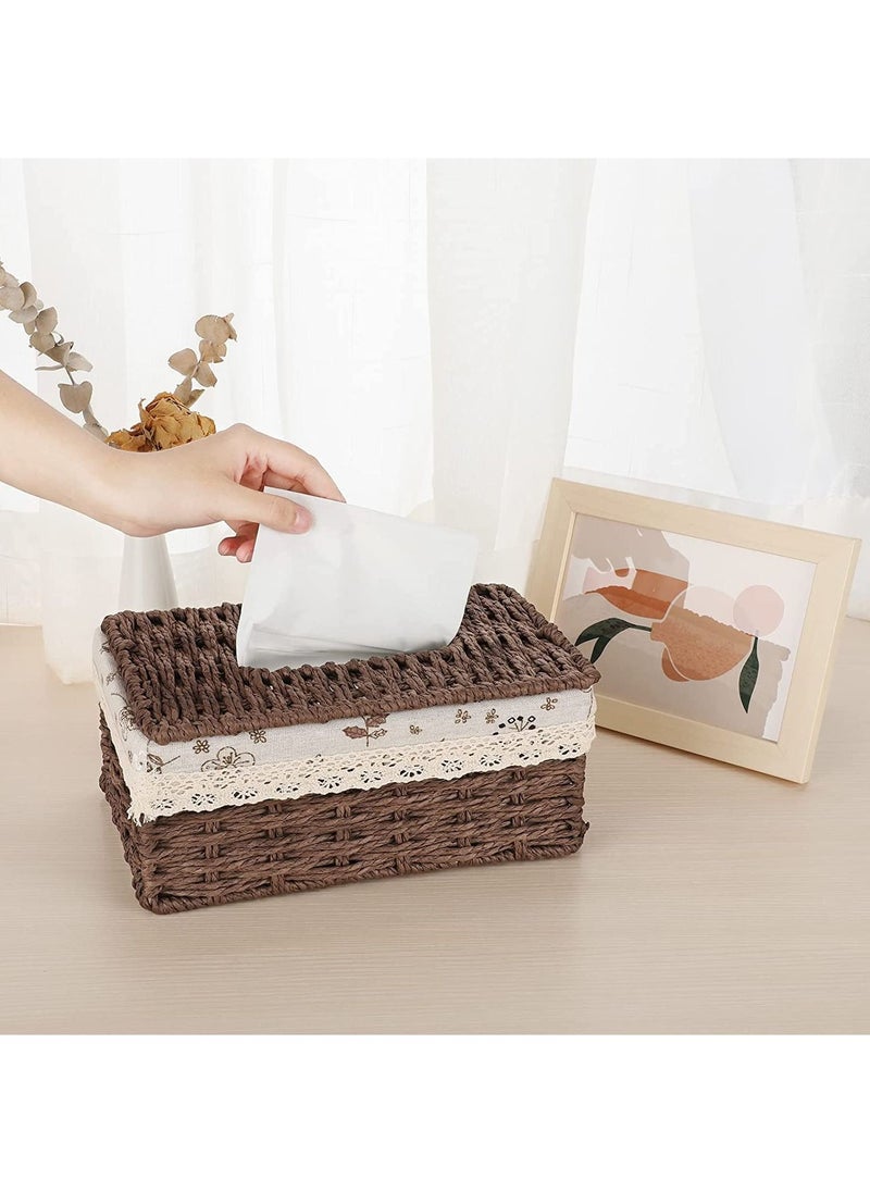 Generic - FFD Tissue Case Napkin Holder Brown 24x10x14 - Image 1