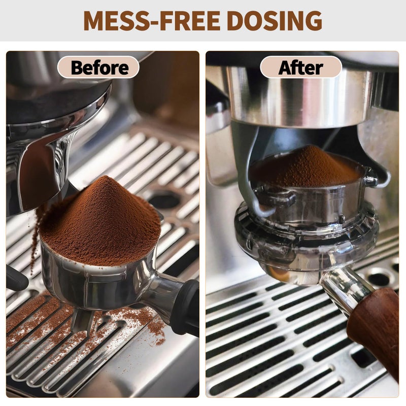 Dinlon 54mm Dosing Funnel, Espresso Dosing Funnel Compatible with Breville Barista & Bambino Espresso Machines, Portafilter Funnel Fit for Breville 54mm Portafilters, Espressos Machine Accessories - Image 4