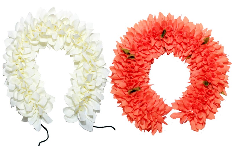 Daedal crafters White & Beige Artificial Gajra for Hair (Pack of 2), Hair Accessories for Women & Girls, Festive Hair Bands for Traditional Hairstyles & Beauty Styling - Image 4