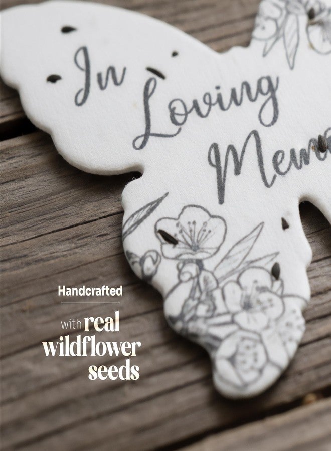 Seed Bloom Plantable Memorial Gift Tags with Wildflower Seeds – 48 Pack Black & White Butterfly-Shaped Writable Gift Wrap Tags for Funeral Favors, Sympathy Gifts & Celebration of Life Keepsakes - Image 3