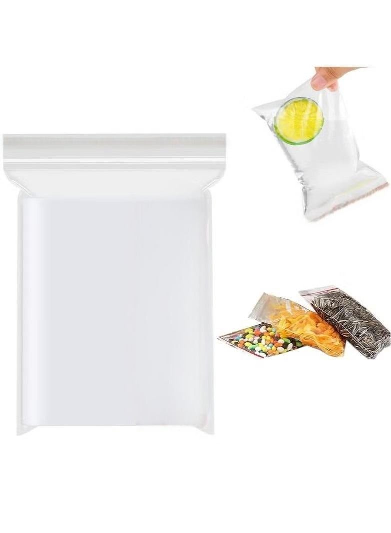 Small Plastic Resealable Zipper Bags, 100 Pcs Grip Seal Clear Plastic Bags, Resealable Clear Storage Pouch Bags, for Kitchen Storage, Jewellery, Craft Storage 8x12cm - Image 1