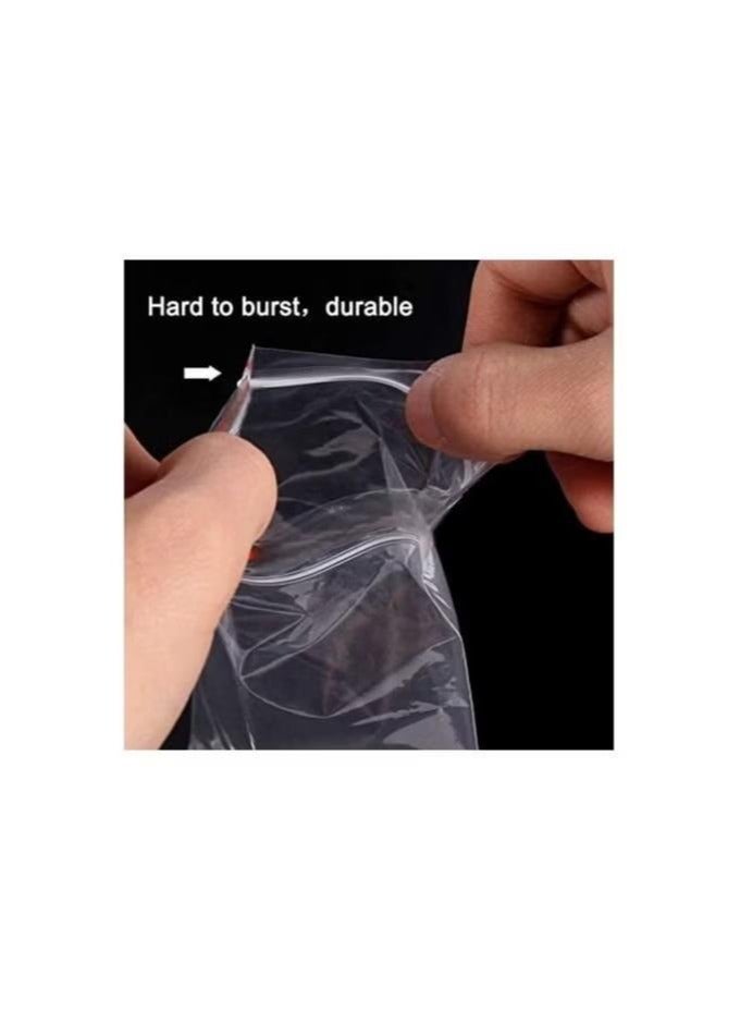 Small Plastic Resealable Zipper Bags, 100 Pcs Grip Seal Clear Plastic Bags, Resealable Clear Storage Pouch Bags, for Kitchen Storage, Jewellery, Craft Storage 8x12cm - Image 3