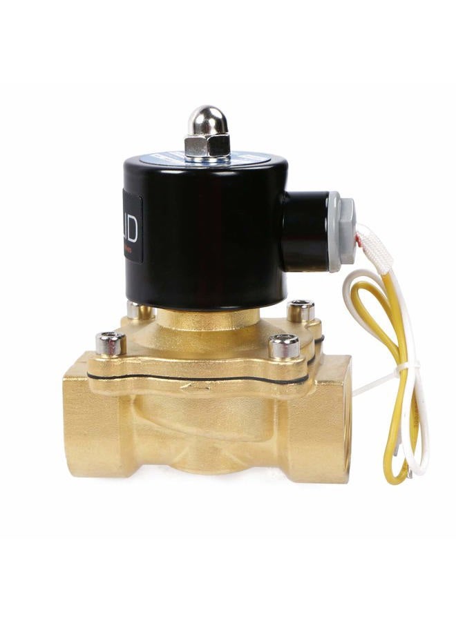 U.S. Solid 1" Brass Electric Solenoid Valve 110VAC Normally Closed Non-potable Water, Diesel (16 PCS) - Image 2