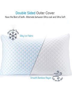 Cooling Pillow Queen Size - Cooling Shredded Memory Foam Pillows, Gel Infused Cool Pillows, Adjustable Cooling Pillows for Sleeping, Breathable Queen Pillows, Washable Removable Bed Pillow Cover - pzsku/Z34F71150F43D4F765BAFZ/45/_/1729836296/8bf34295-bc8a-4825-9c71-2bf20a56c187