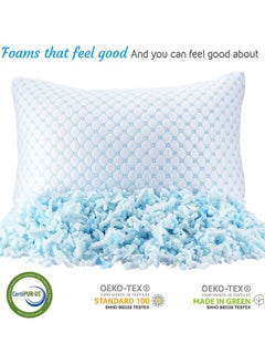 Cooling Pillow Queen Size - Cooling Shredded Memory Foam Pillows, Gel Infused Cool Pillows, Adjustable Cooling Pillows for Sleeping, Breathable Queen Pillows, Washable Removable Bed Pillow Cover - pzsku/Z34F71150F43D4F765BAFZ/45/_/1729836297/40d6dbec-e65a-4cbd-af49-fd85e3d5f3cb