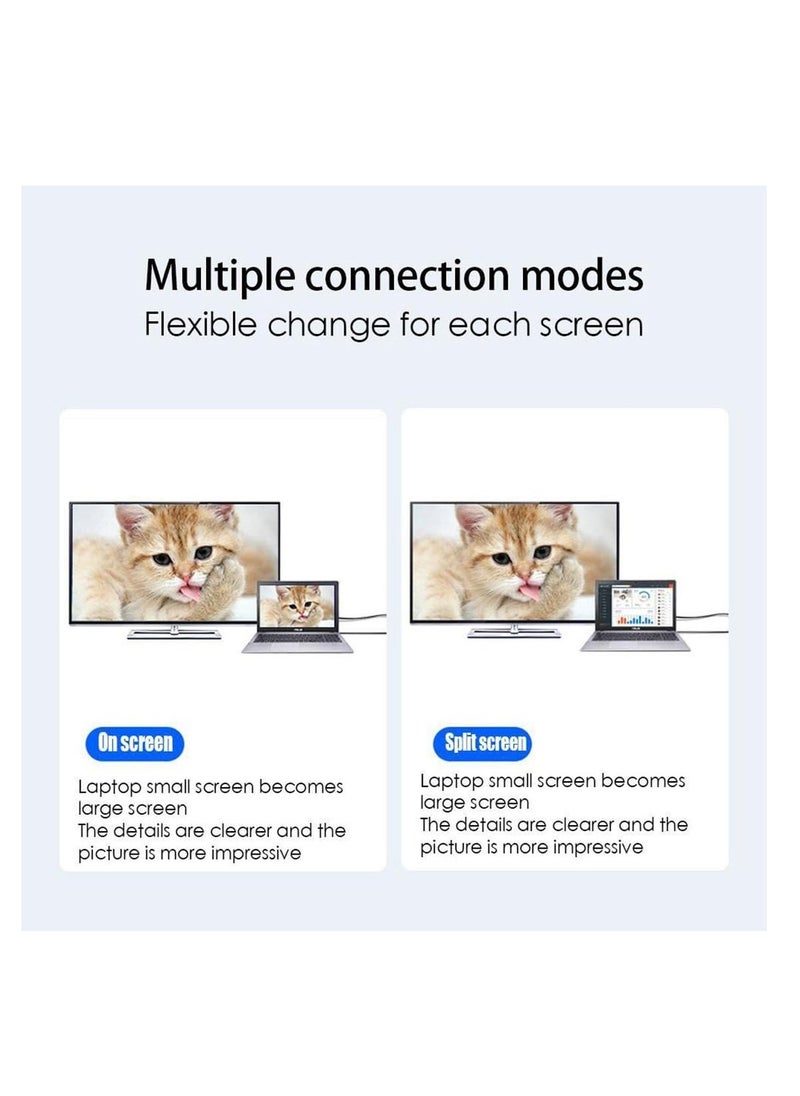 USB C to HDMI Cable 6.5ft Nylon Braided Wire, Type C to HDMI Video Converter, Connection TV Projection 4K HD Adapter Aluminum Alloy Shell Cable Wire, for Phone Tablets Laptop (Nylon Cable) - Image 4