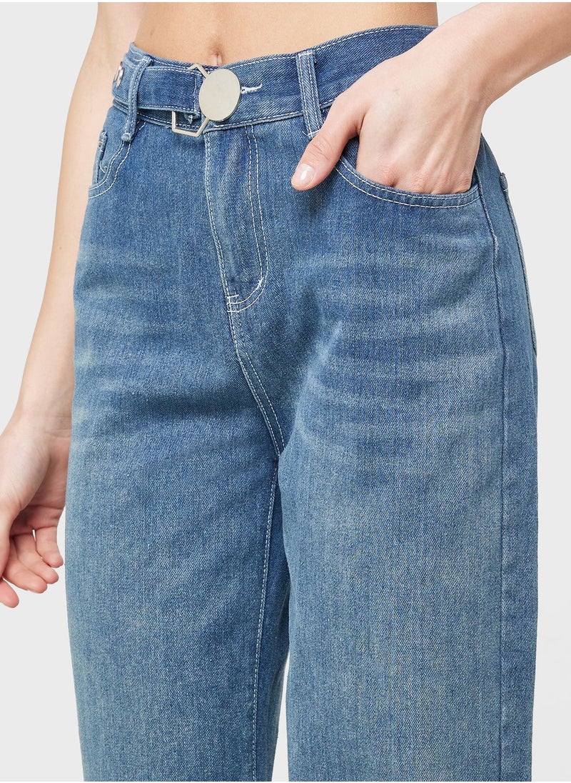 Ginger - High Waist Straight Fit Jeans - Image 1