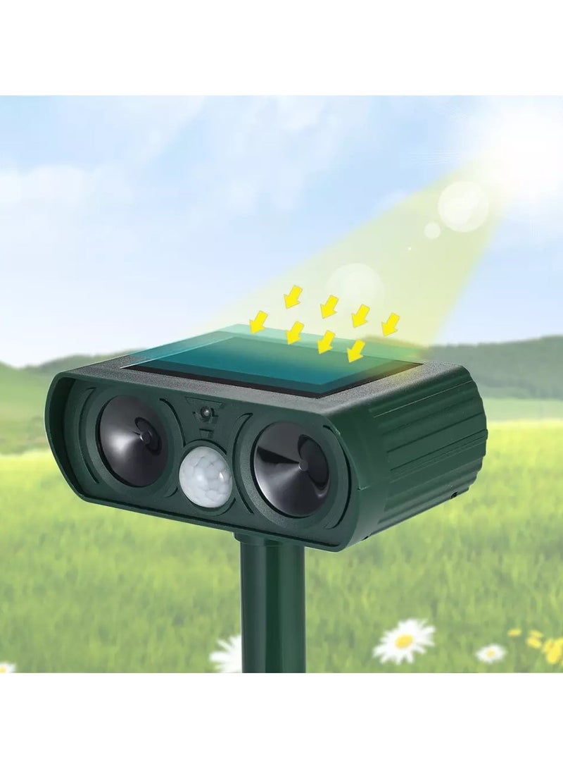 Generic Solar Power Ultrasonic Animal Repeller,Solar Powered Animal Repellent, Ultrasonic Animal Repeller, Animal Solar USB Charge Effectively Repels Dog Cat Deer Rac Rabbit Squirrel Bird Farm Garden Yard  - Image 3