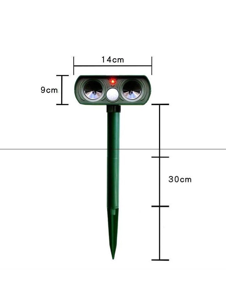 Generic Solar Power Ultrasonic Animal Repeller,Solar Powered Animal Repellent, Ultrasonic Animal Repeller, Animal Solar USB Charge Effectively Repels Dog Cat Deer Rac Rabbit Squirrel Bird Farm Garden Yard  - Image 2