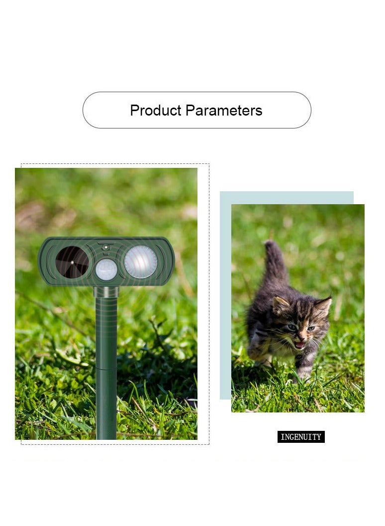 Generic Solar Power Ultrasonic Animal Repeller,Solar Powered Animal Repellent, Ultrasonic Animal Repeller, Animal Solar USB Charge Effectively Repels Dog Cat Deer Rac Rabbit Squirrel Bird Farm Garden Yard  - Image 5