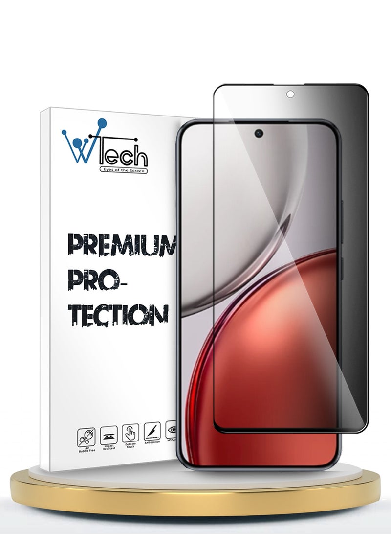 دبليو تيك حامي شاشة من الزجاج المقسّى الكامل لتغطية بالكامل من سلسلة Honor X9d 5G 2025 Premium E2E للخصوصية (MSGECP) - شفاف/أسود - Image 1