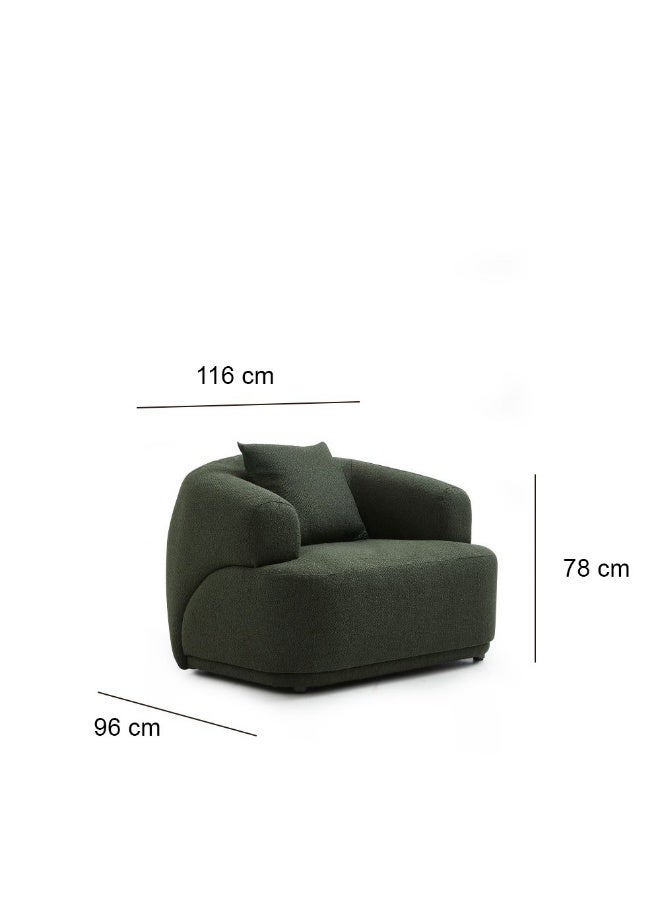 Baytonia Roland single sofa - olive - Image 4