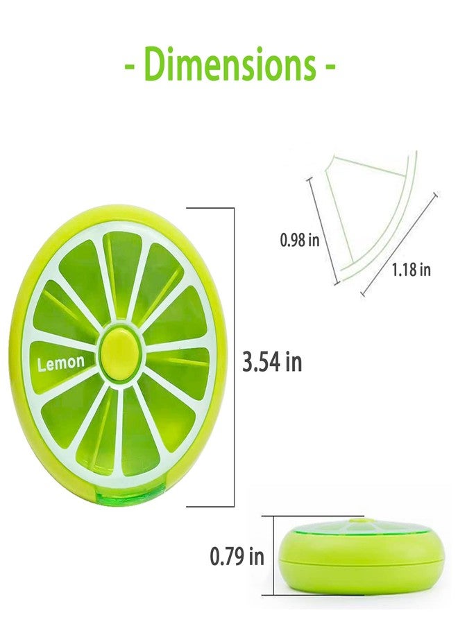 INVODA Pills Organizer Weekly Pills Dispenser Travel Pills Box Medicine Storage Container Plastic Pills Cases by INVODA (Lemon - Image 4