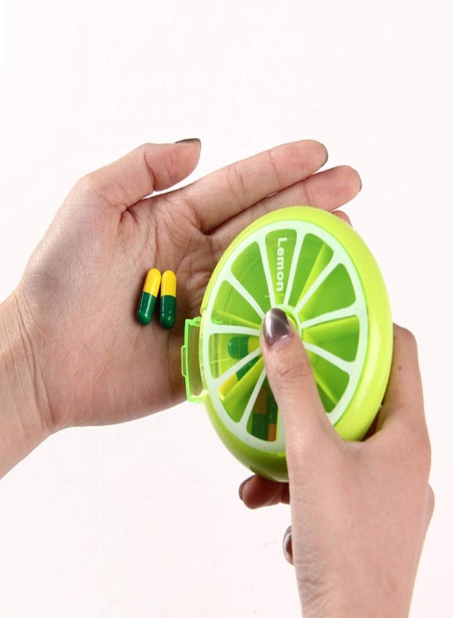 INVODA Pills Organizer Weekly Pills Dispenser Travel Pills Box Medicine Storage Container Plastic Pills Cases by INVODA (Lemon - Image 5
