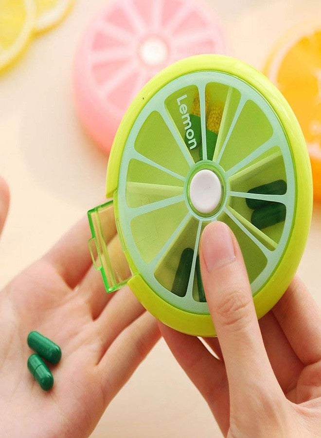 INVODA Pills Organizer Weekly Pills Dispenser Travel Pills Box Medicine Storage Container Plastic Pills Cases by INVODA (Lemon - Image 2
