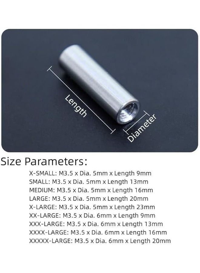 M3 5 Stainless Steel Screw Rod Studs 10 Pieces 5MM 6MM Diameter Knife Handle Fastening Size X Small - Image 3