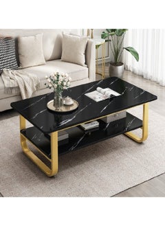 NKX Luxury Living Room Modern Oval Marble Nordic 2 Layer Coffee Table  - Image 2