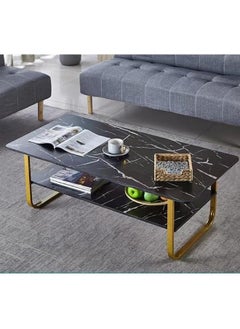 NKX Luxury Living Room Modern Oval Marble Nordic 2 Layer Coffee Table  - Image 3