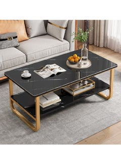 Luxury Living Room Modern Oval Marble Nordic 2 Layer Coffee Table