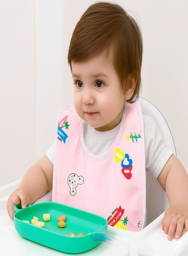 ROFORUF Waterproof Spill Resistant Baby Apron/Bib, Baby Bibs For 6 to 12 Months, Fastdry Bibs, Soft Cotton Bib (Pack of 3)(3) - Image 2