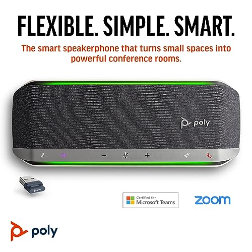 Poly سماعة مكالمات ذكية Poly Sync 40+ (بلانترونيكس) - مساحات عمل مرنة - الاتصال بجهاز الكمبيوتر/ماك عبر محول BT700 والهواتف الذكية عبر البلوتوث - معتمدة من مايكروسوفت تيمز - حصرية أمازون - Image 2