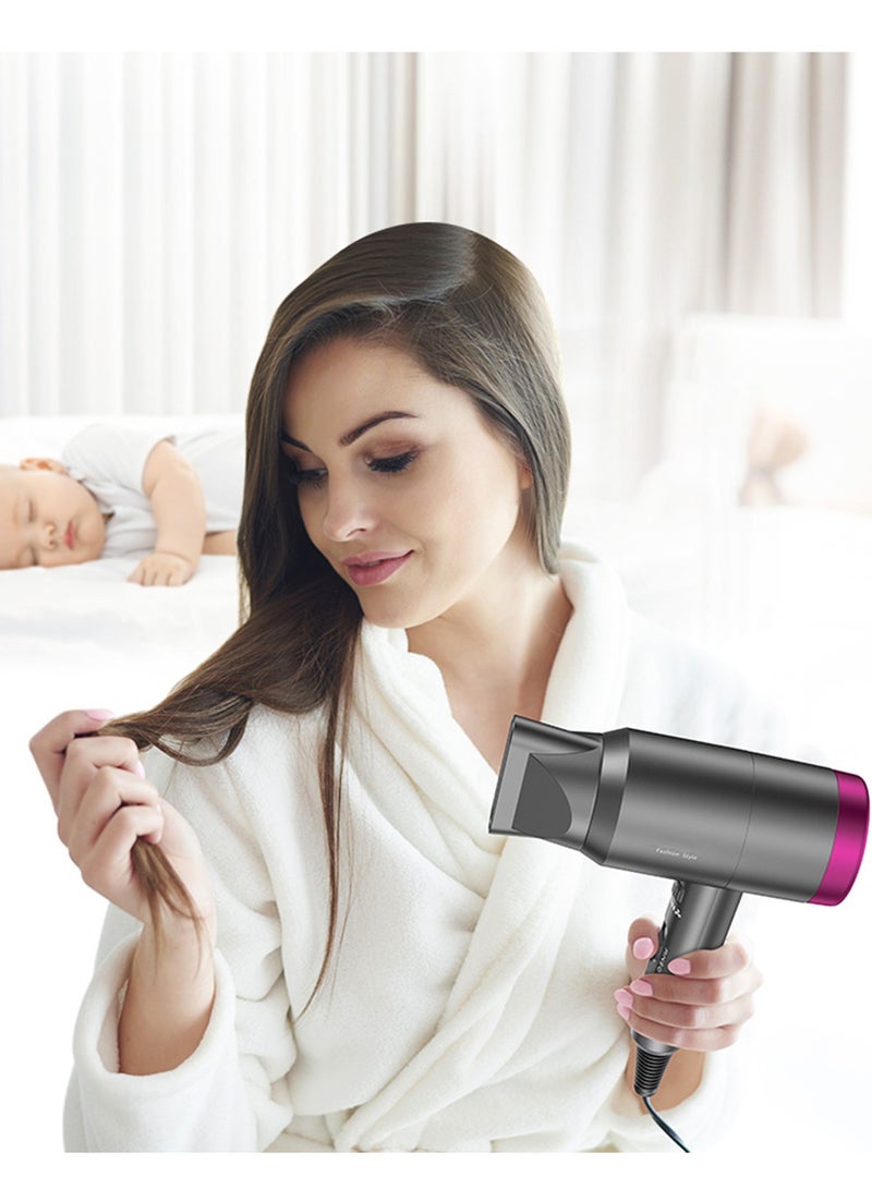 REBUNE 1800W Hair Dryer Powerful AC Motor Fast Drying Ionic Hair Dryer with 2 Speed 3 Heat Setting - Image 3