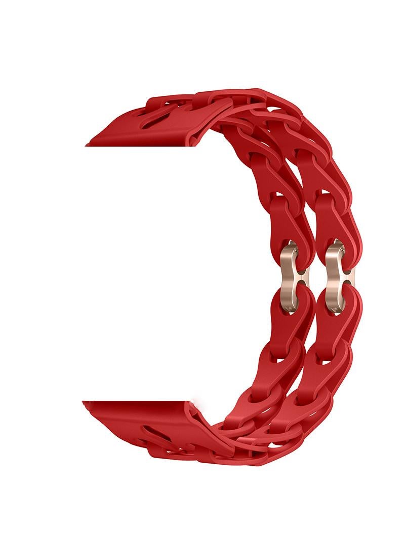 Y&D For Apple 42/44/45/49mm Fashion Hollow Silicone Bracelet Strap - Image 1