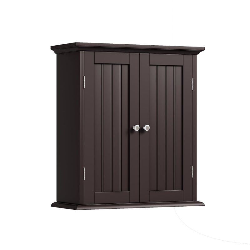 ChooChoo Bathroom Wall Cabinet, Over The Toilet Space Saver Storage Cabinet, Medicine Cabinet with 2 Door and Adjustable Shelves, Cupboard - Image 1