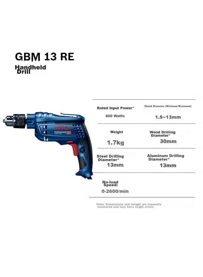 Bosch Gbm 13 Re Electric Drill, 600w Corded, Industrial Grade - Image 1