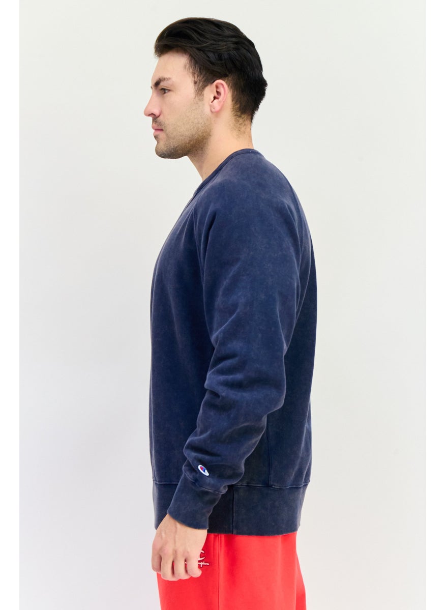 Champion Men Sportswear Fit Long Sleeve Outdoor Sweatshirts, Blue  - Image 2