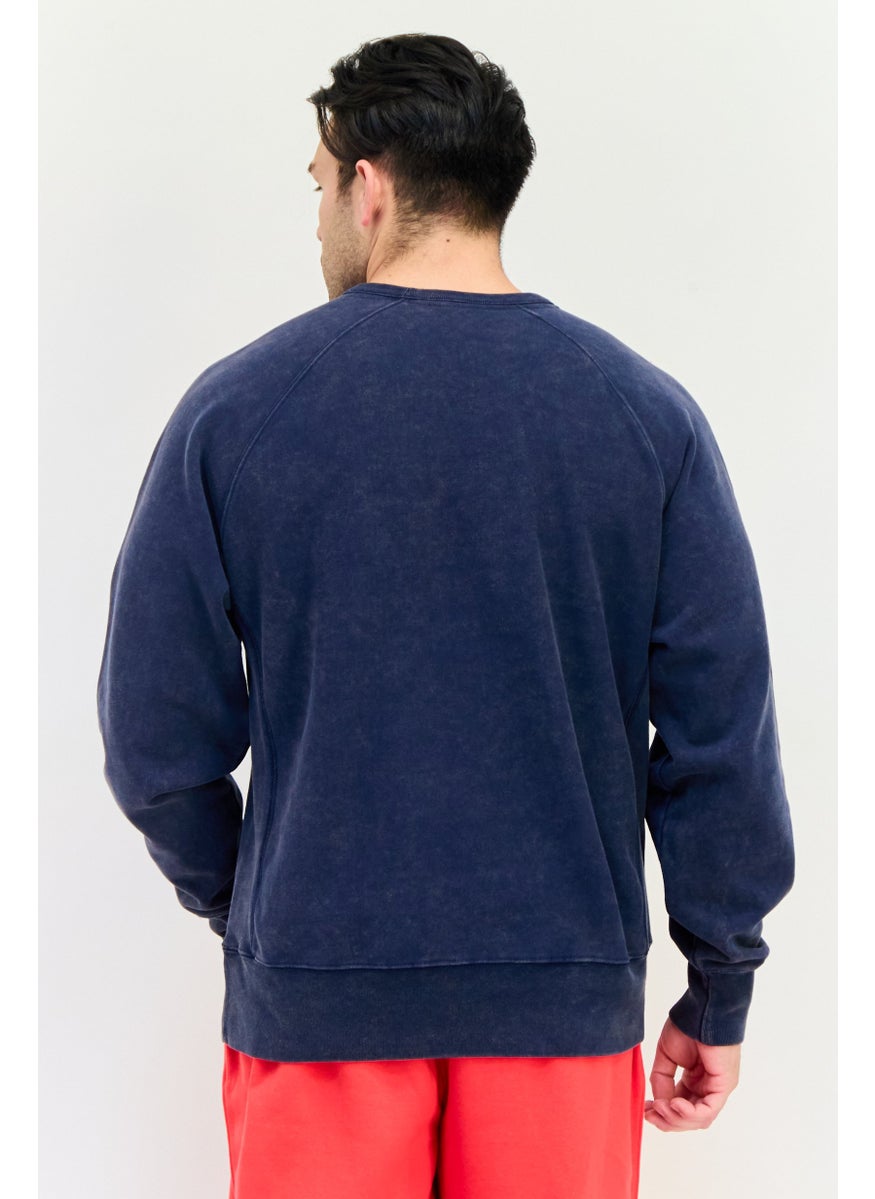 Champion Men Sportswear Fit Long Sleeve Outdoor Sweatshirts, Blue  - Image 3