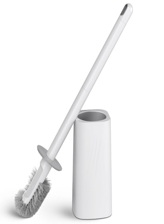 FORASTO Toilet Bowl Brush and Holder Set - Toilet Scrubber Brush,Cleaning Brush,Bathroom Decor,Household Essentials,Cleaning Supplies,Beige - Image 1