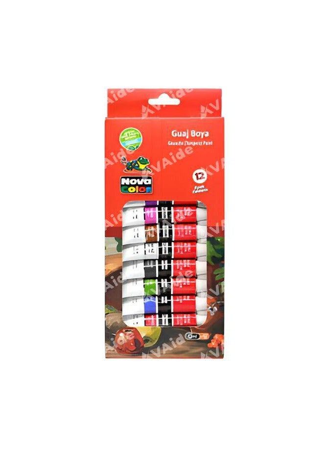 نوفا كولور طلاء نوفا كلر جواش 12 مل، 12 علبة لون