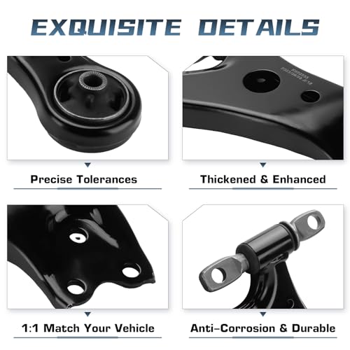 Autsurles 12Pcs Front Lower Control Arm with Ball Joint for Toyota Camry 2007 2008 2009 2010 2011, Sway Bar + Outer & Inner Tie Rod End Suspension Kit K620334 K620333 K500044 K500043 ES80603 EV800306 - Image 3