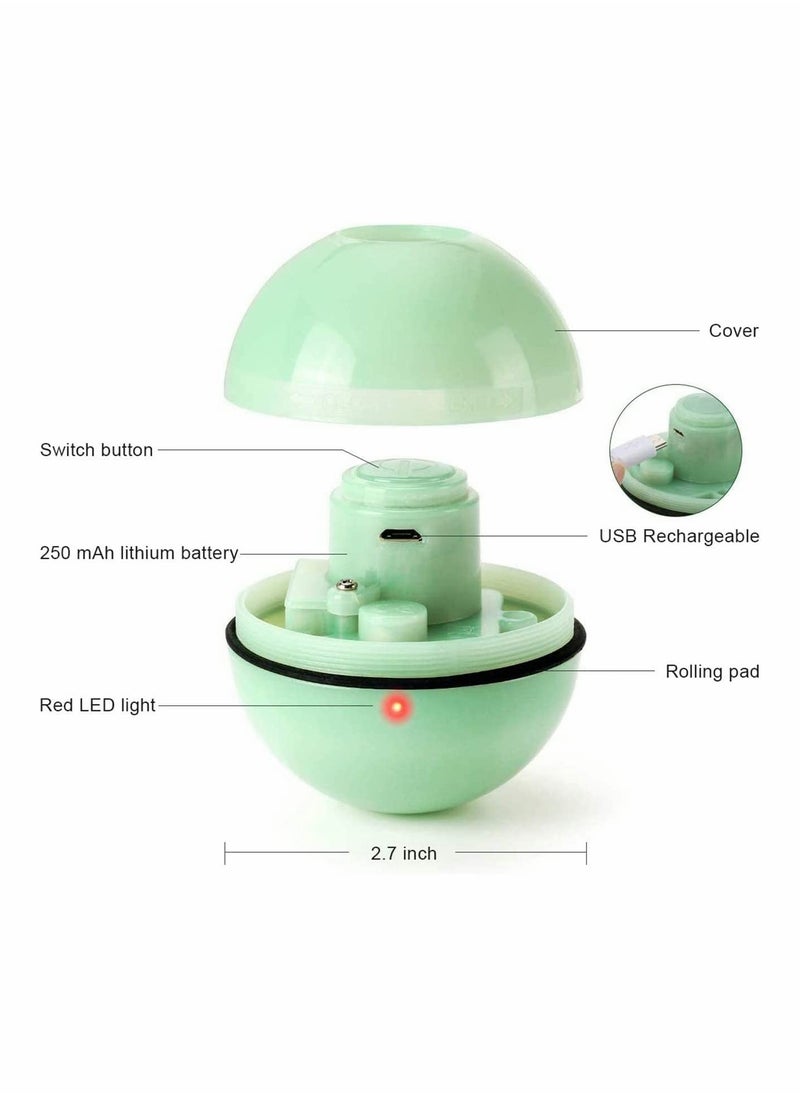 Excefore - Interactive Cat Toys Ball 360 Degree Self Rotating Ball with LED Light Timer Function, Stimulate Hunting Instinct Roller - Image 1