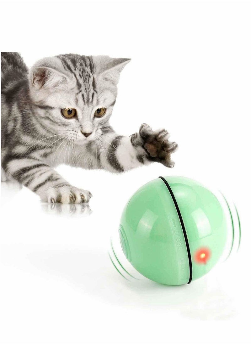 Excefore - Interactive Cat Toys Ball 360 Degree Self Rotating Ball with LED Light Timer Function, Stimulate Hunting Instinct Roller - Image 1