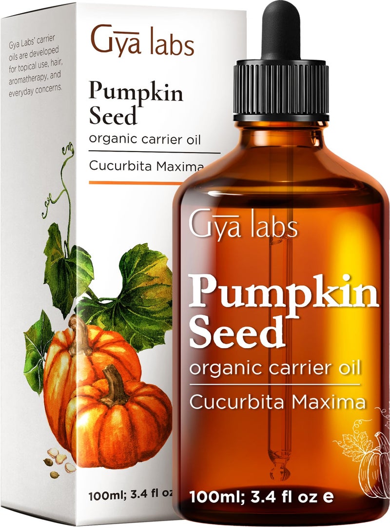 Gya Labs Pumpkin Seed Oil 34 Fl Oz Carrier Oil for Hair Skin Face Scalp Body Massage