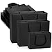 Lyellfe 30 Pack Black Gift Bags Heavy Duty Kraft Paper Bag with Handle Luxury Waterproof Shopping Bag Retail Merchandise Bags for Birthday Wedding Christmas S M L - Image 1