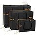 Lyellfe 30 Pack Black Gift Bags Heavy Duty Kraft Paper Bag with Handle Luxury Waterproof Shopping Bag Retail Merchandise Bags for Birthday Wedding Christmas S M L - Image 4