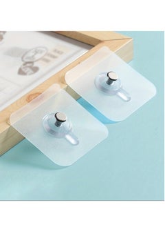 Generic 12 Pcs Wall Hooks for Hanging, Wall Hangers Without Nails Adhesive Hooks Heavy Duty, Clear Removable and Waterproof Multiple Hooks for Bathroom, Kitchen Rack, Decorative Painting  - Image 5