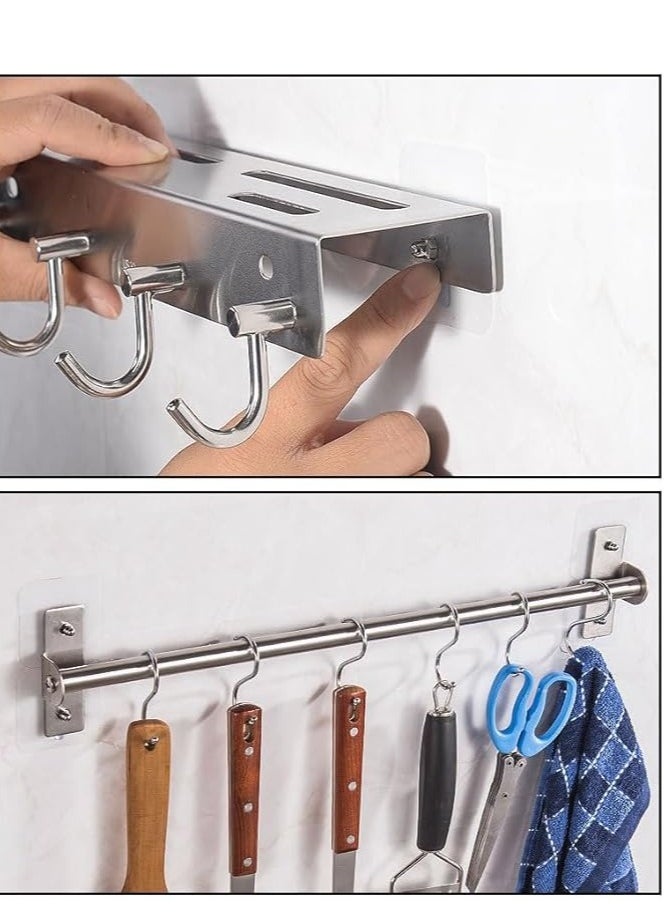 Generic - 12 Pcs Wall Hooks for Hanging, Wall Hangers Without Nails Adhesive Hooks Heavy Duty, Clear Removable and Waterproof Multiple Hooks for Bathroom, Kitchen Rack, Decorative Painting - Image 1