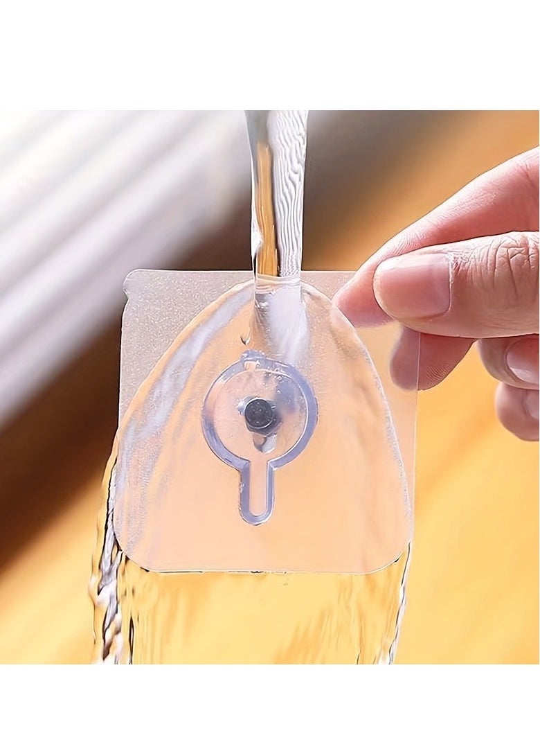 Generic - 12 Pcs Wall Hooks for Hanging, Wall Hangers Without Nails Adhesive Hooks Heavy Duty, Clear Removable and Waterproof Multiple Hooks for Bathroom, Kitchen Rack, Decorative Painting - Image 1