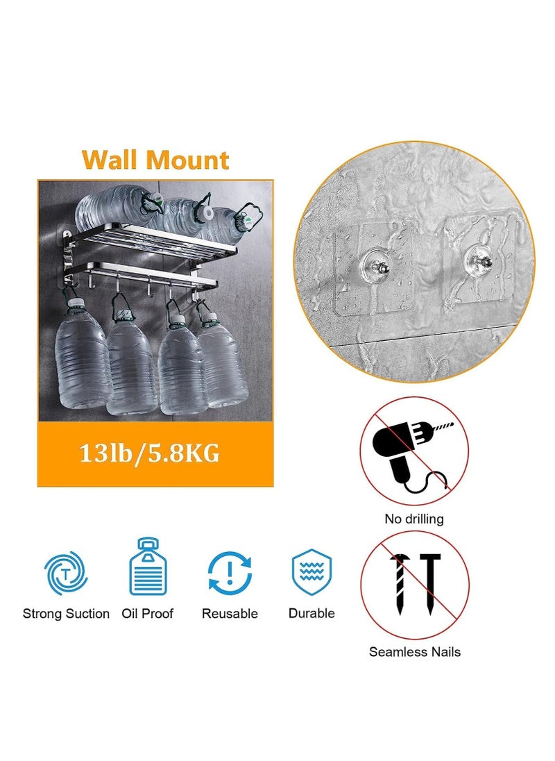 Generic - 12 Pcs Wall Hooks for Hanging, Wall Hangers Without Nails Adhesive Hooks Heavy Duty, Clear Removable and Waterproof Multiple Hooks for Bathroom, Kitchen Rack, Decorative Painting - Image 1