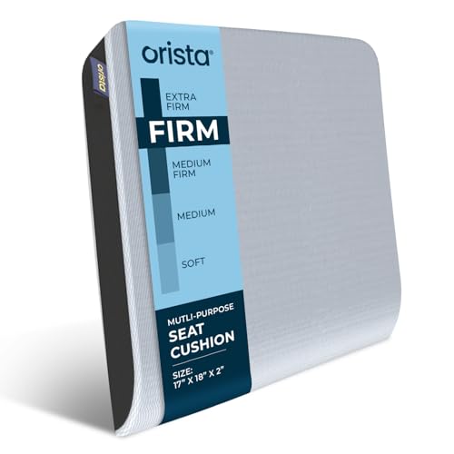 Orista Memory Foam Orthopedic Seat Cushion | 2-Years Warranty | Ergonomic Tailbone & Thigh Support Pillow, Office Chair, Car, Wheelchair – Tailbone | Coccyx | Sciatica Pain Relief | 18 x 17 x 2 Inch - Image 1