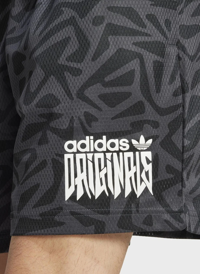 adidas شورتات رمادية رجالية أصلية